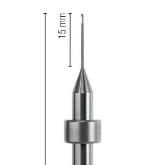 Fraise d'usinage PMMA pour usineuse DCS, longueur 53 mm, 1 lames, col 15 mm, mandrin 6 mm, 010. Acurata