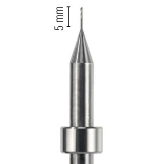 Fraise d'usinage PEEK pour usineuse DCS, longueur 53 mm, 2 lames, mandrin 6 mm, 006. Acurata