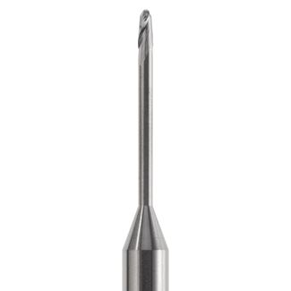 Fraise d'usinage ZrO pour système Universel ouvert, longueur 57 mm, mandrin 6 mm, 2 lames, col 25 mm, 025. Acurata