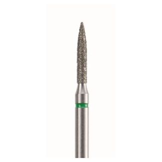 Fraise flamme longue diamantée A6863 laboratoire tige 104 grain moyen, 018. Acurata