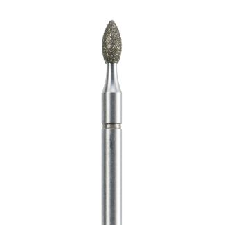 Fraise olive pointue diamantée A368 laboratoire tige 104 grain moyen, 023. Acurata