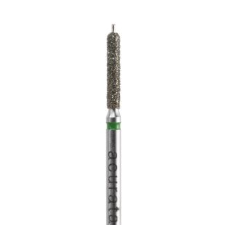 Fraise cylindrique bout rond A6881P pointe guide diamant bague verte 014. Acurata