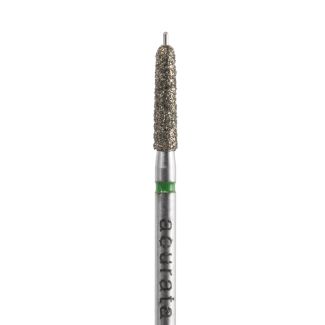 Fraise conique ogival pointe guide A6878KP diamant bague verte 018. Acurata