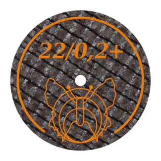Disque à séparer ultra fin renforcé pour acier, alliages CrCo et métaux précieux 22 X 0.2 mm