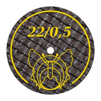 Disque à séparer ultra fin renforcé pour acier, alliages CrCo et métaux précieux 22 X 0.5 mm