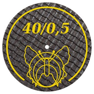 Disque à séparer ultra fin renforcé pour acier, alliages CrCo et métaux précieux 40 X 0.5 mm
